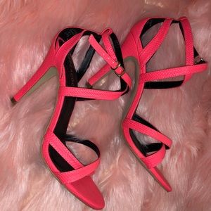 Neon strapped sandals size 9/uk 40